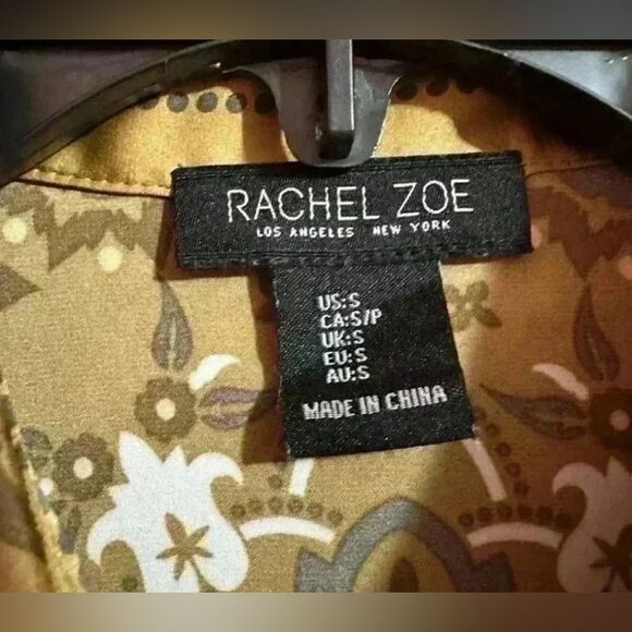 Bundle of Two Silky Blouse LOFT Rachel Zoe  Womens Blouse S Floral Boho Floral - Picture 9 of 11